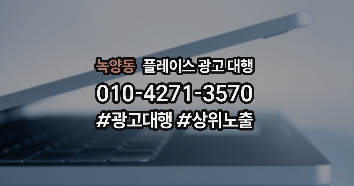 녹양동 플레이스 광고 대행