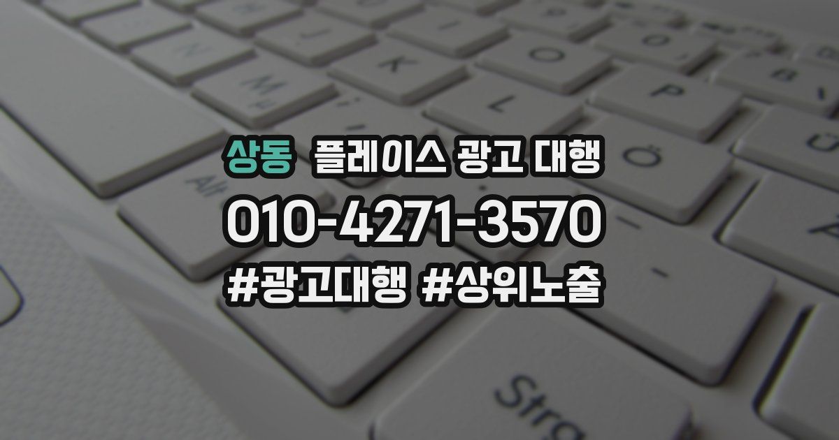 상동 플레이스 광고 대행