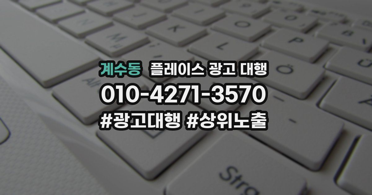 계수동 플레이스 광고 대행
