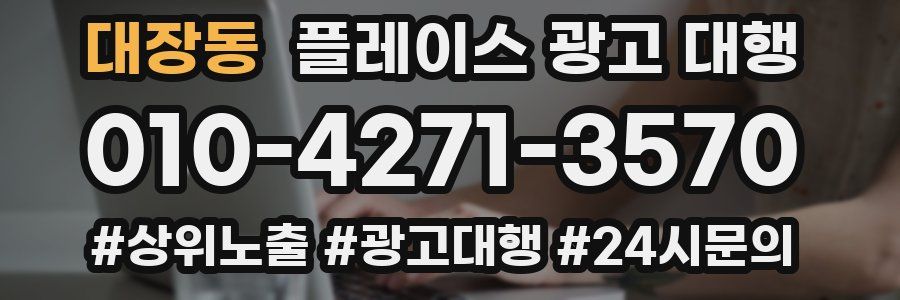 대장동 플레이스 광고 대행