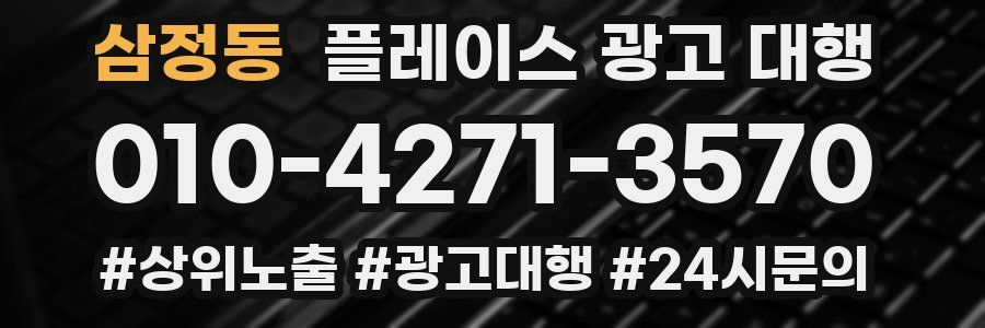 삼정동 플레이스 광고 대행