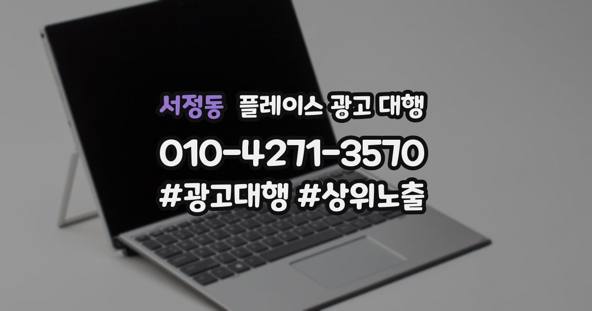 서정동 플레이스 광고 대행