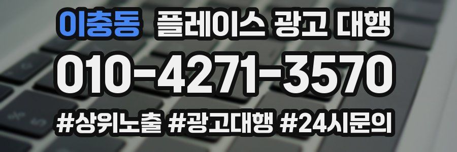 이충동 플레이스 광고 대행