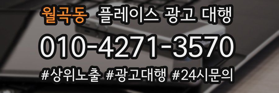 월곡동 플레이스 광고 대행