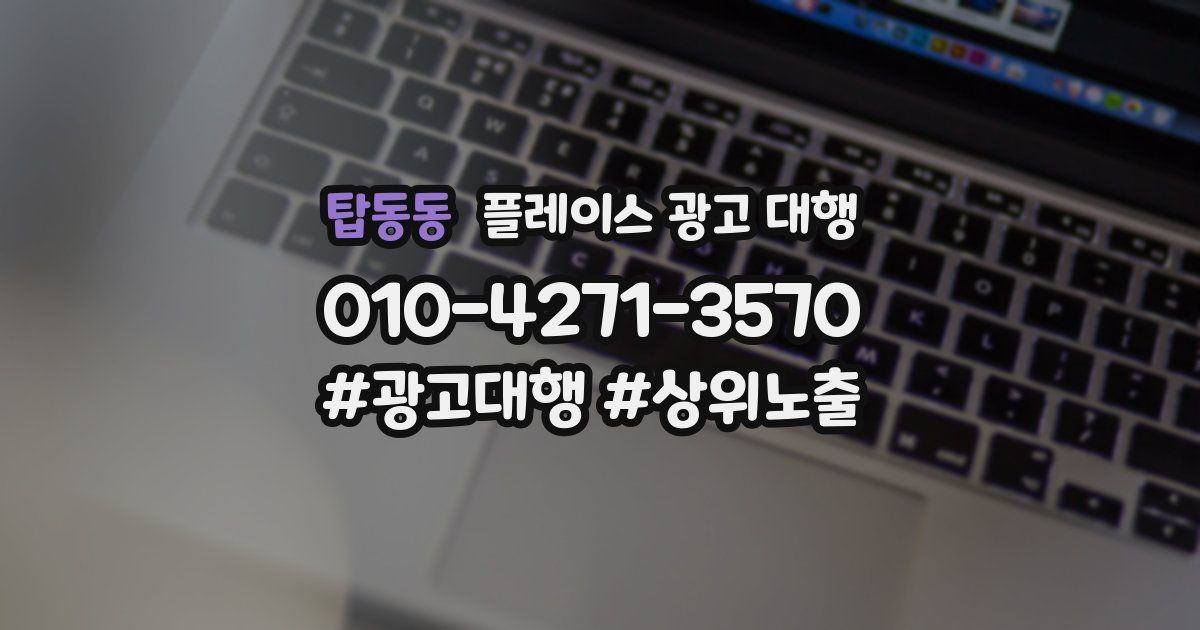 탑동동 플레이스 광고 대행
