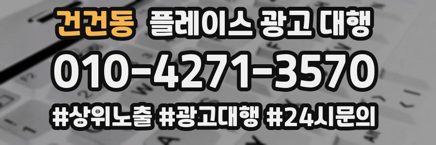 건건동 플레이스 광고 대행