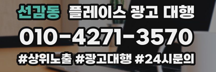 선감동 플레이스 광고 대행