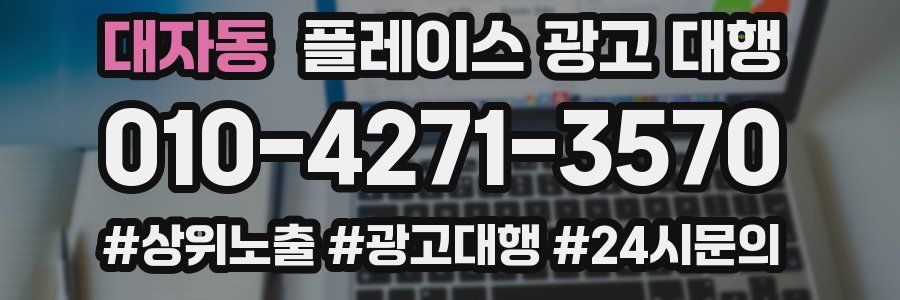 대자동 플레이스 광고 대행