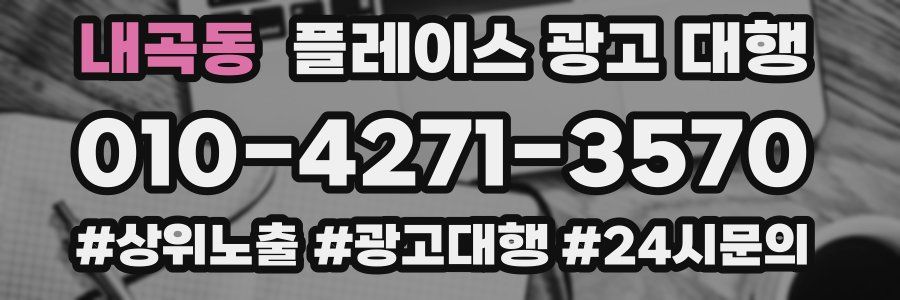 내곡동 플레이스 광고 대행