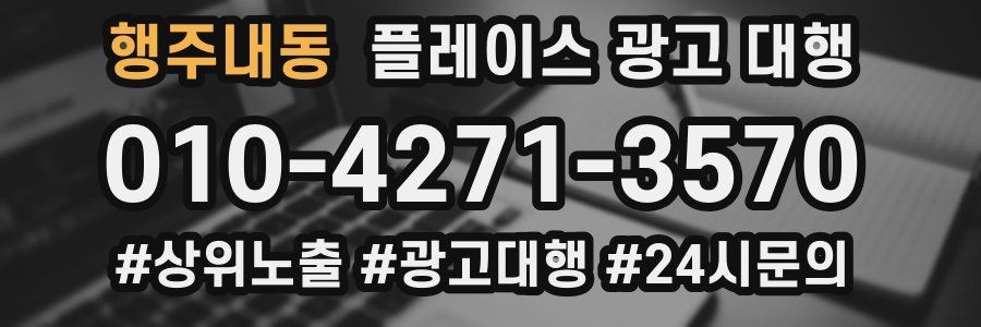 행주내동 플레이스 광고 대행