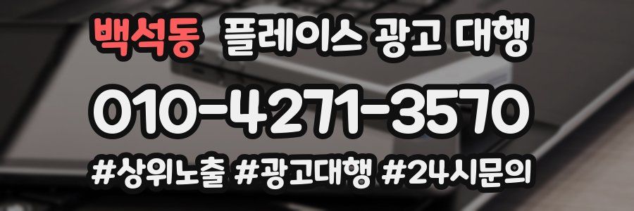 백석동 플레이스 광고 대행