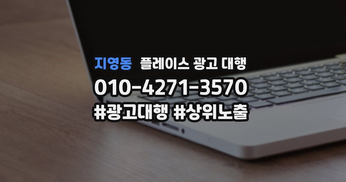 지영동 플레이스 광고 대행