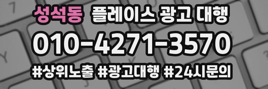 성석동 플레이스 광고 대행