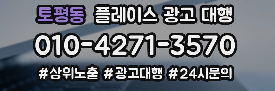 토평동 플레이스 광고 대행