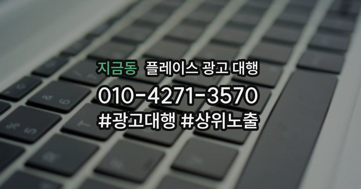 지금동 플레이스 광고 대행