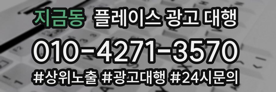 지금동 플레이스 광고 대행