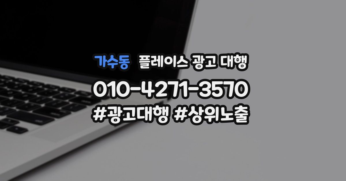 가수동 플레이스 광고 대행