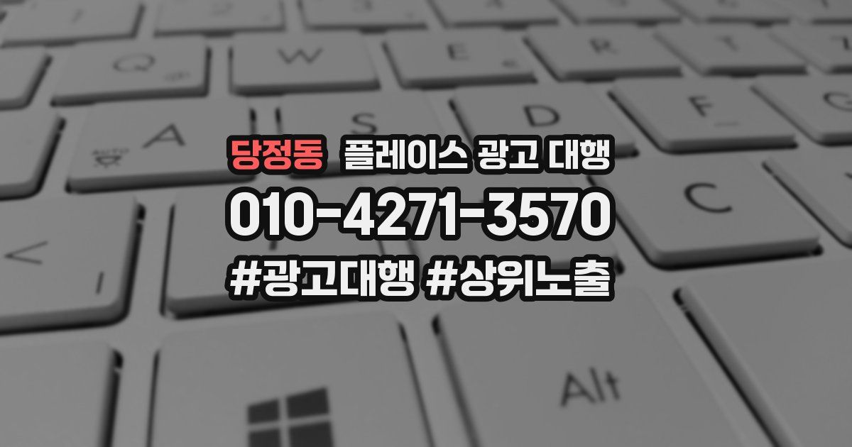 당정동 플레이스 광고 대행
