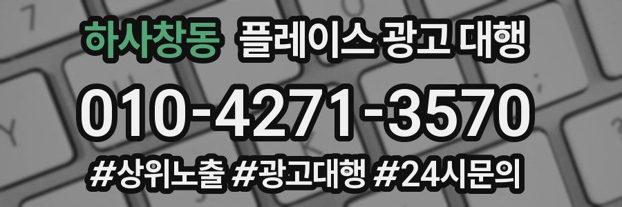하사창동 플레이스 광고 대행