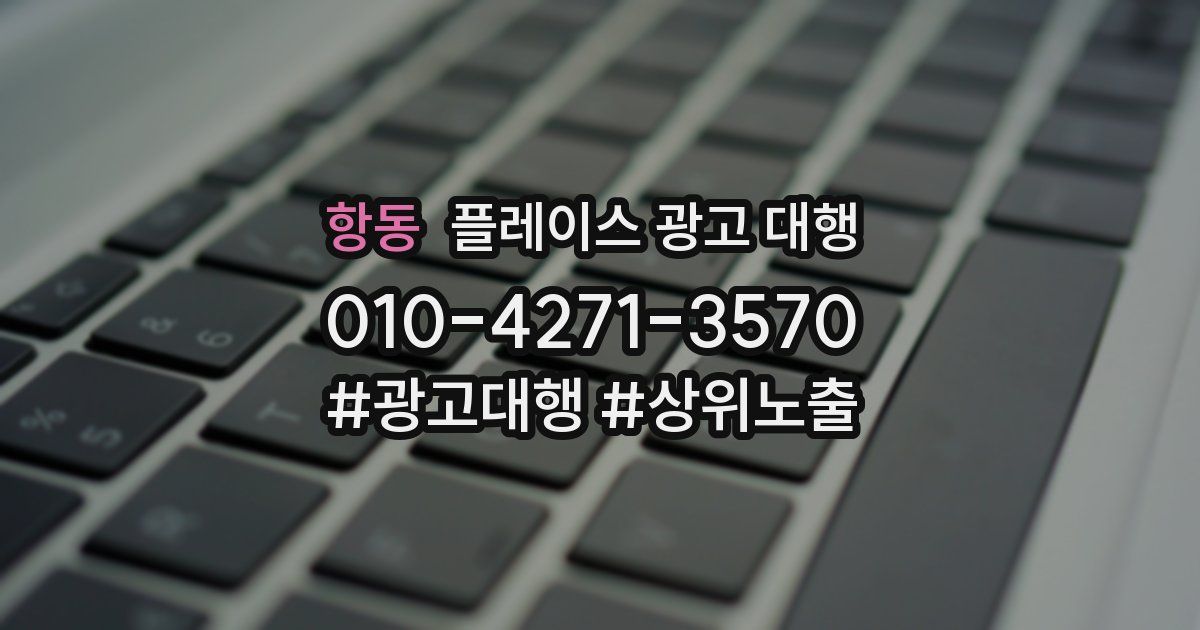 항동 플레이스 광고 대행