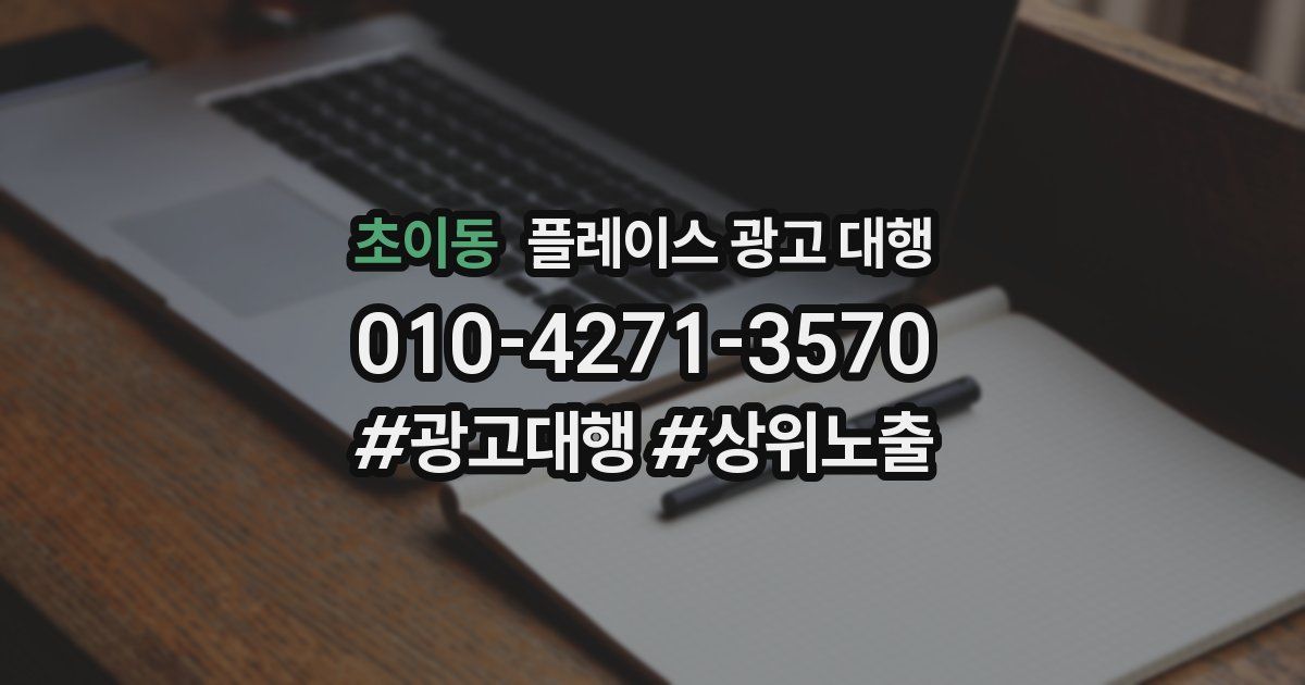 초이동 플레이스 광고 대행