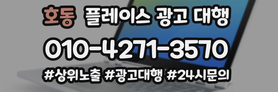 호동 플레이스 광고 대행