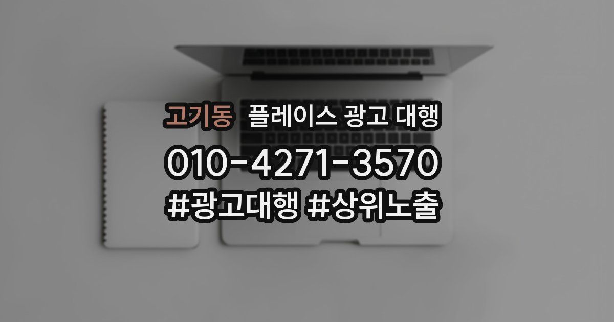 고기동 플레이스 광고 대행