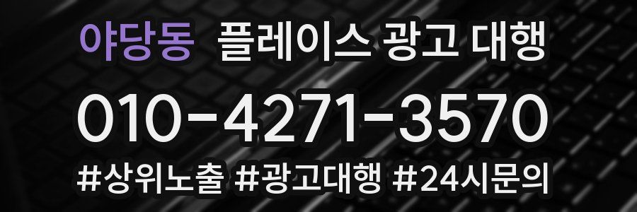 야당동 플레이스 광고 대행