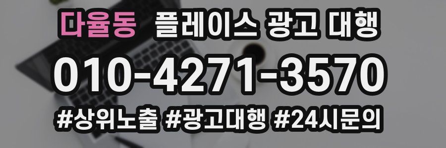 다율동 플레이스 광고 대행