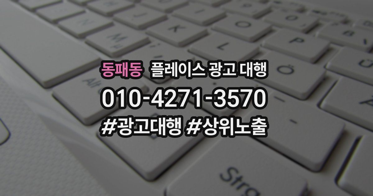 동패동 플레이스 광고 대행