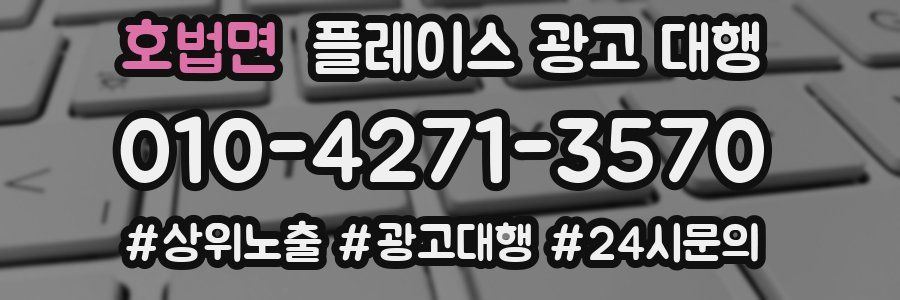 호법면 플레이스 광고 대행
