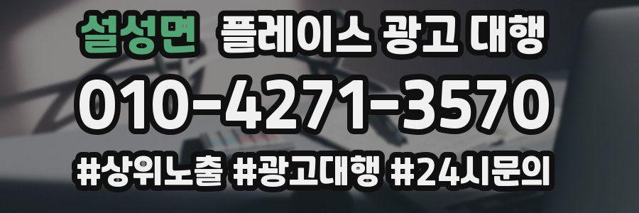 설성면 플레이스 광고 대행