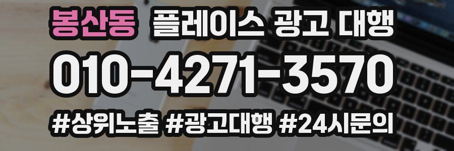 봉산동 플레이스 광고 대행