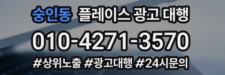 숭인동 플레이스 광고 대행