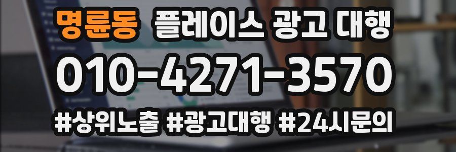 명륜동 플레이스 광고 대행