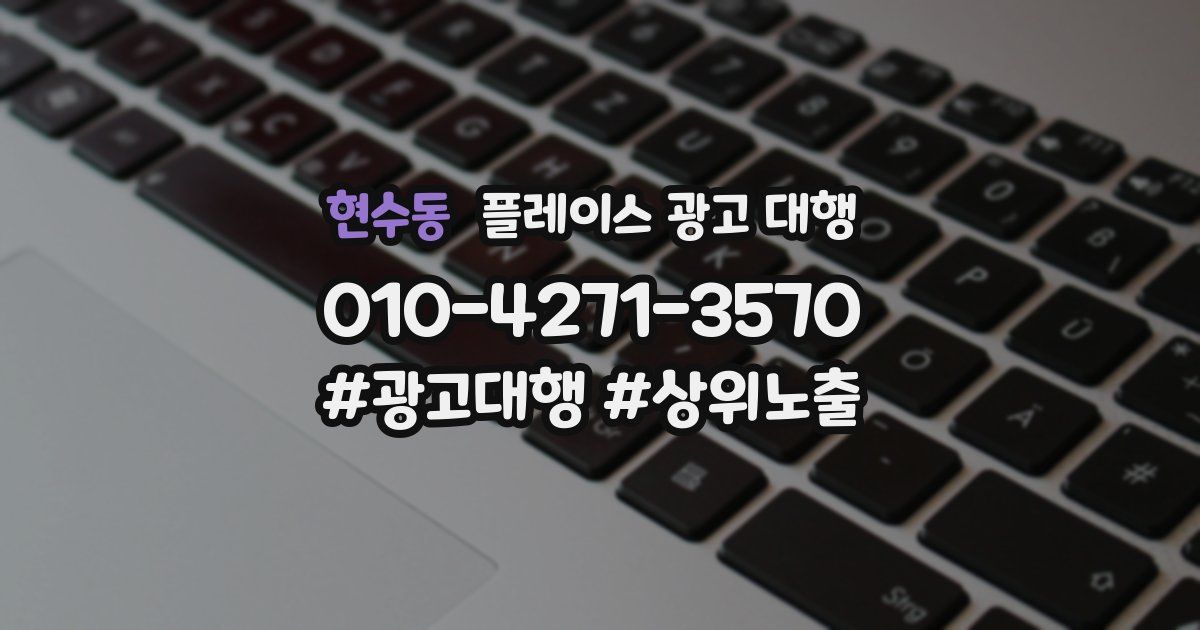 현수동 플레이스 광고 대행