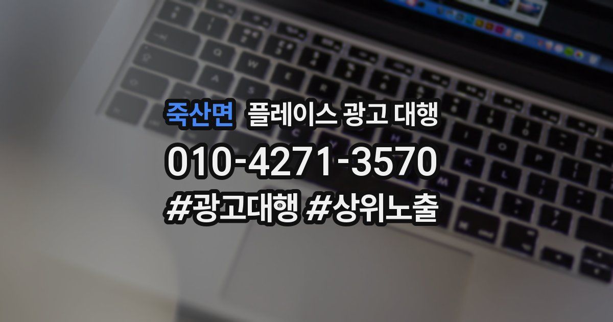 죽산면 플레이스 광고 대행