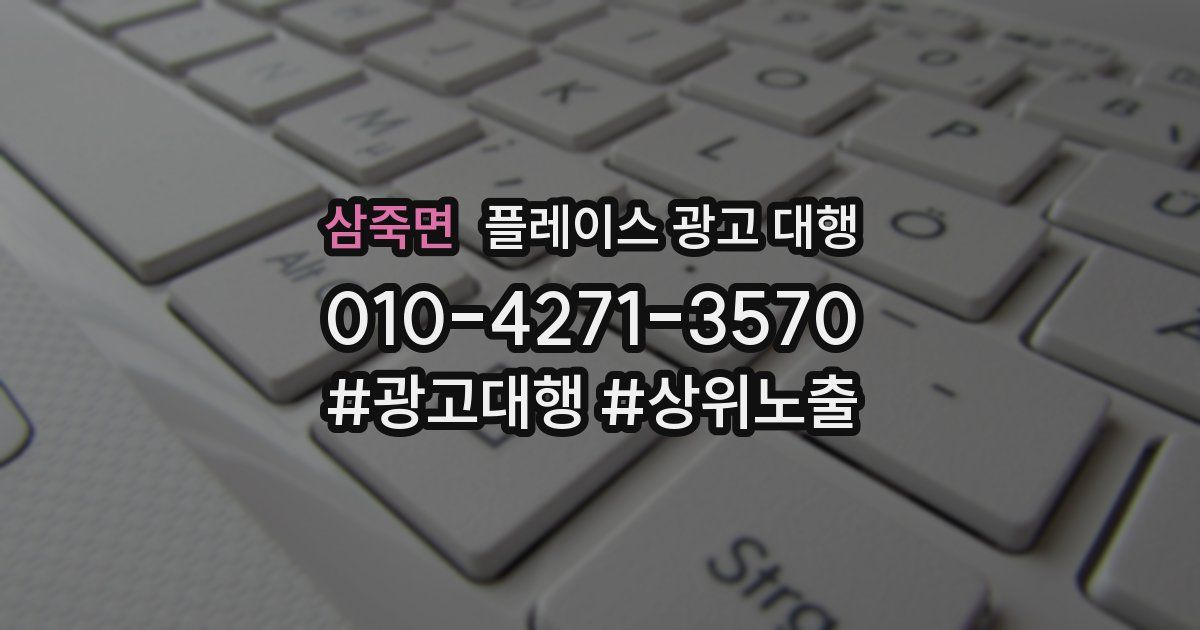 삼죽면 플레이스 광고 대행