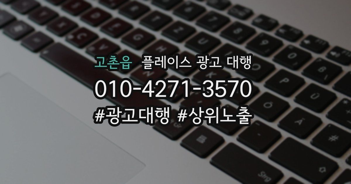 고촌읍 플레이스 광고 대행
