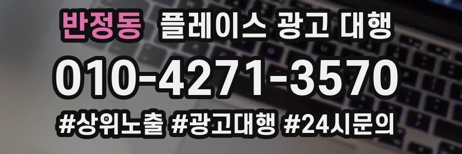 반정동 플레이스 광고 대행