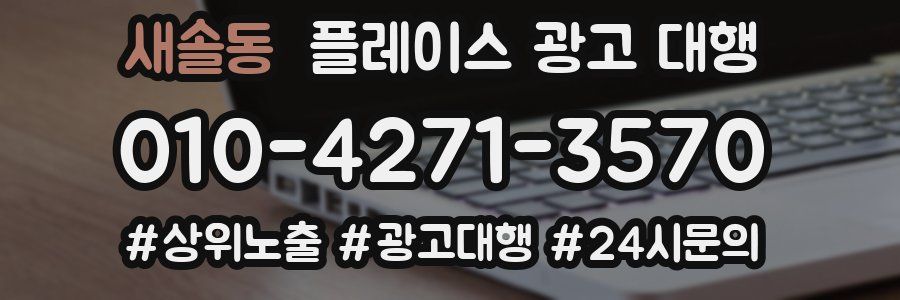 새솔동 플레이스 광고 대행
