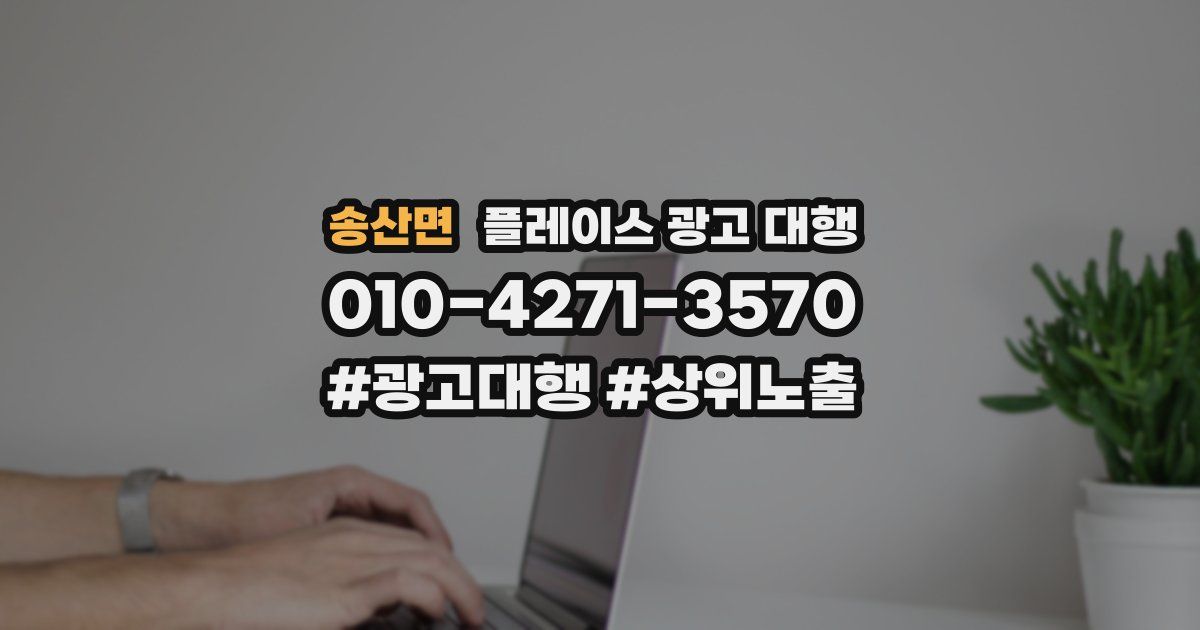 송산면 플레이스 광고 대행