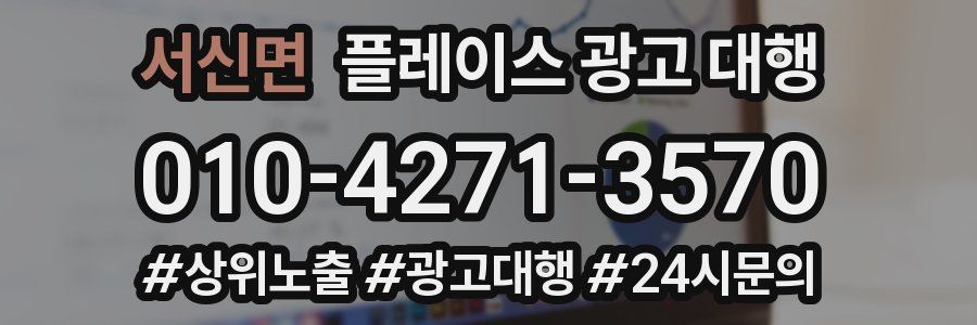 서신면 플레이스 광고 대행