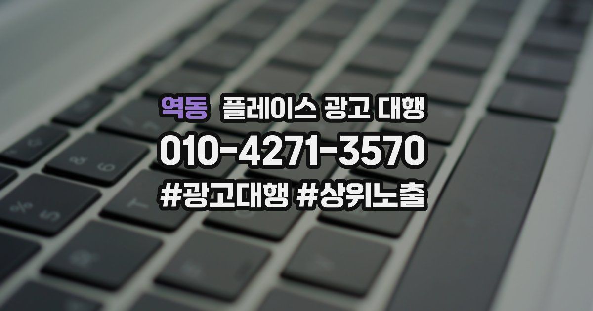 역동 플레이스 광고 대행