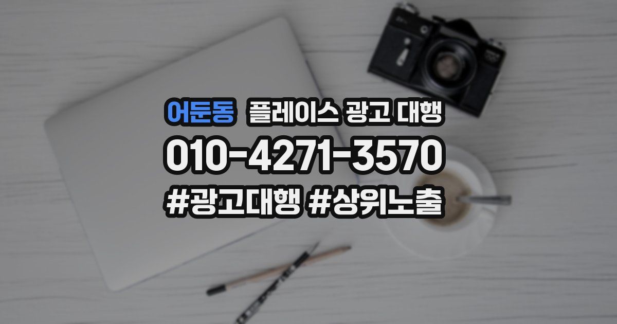 어둔동 플레이스 광고 대행