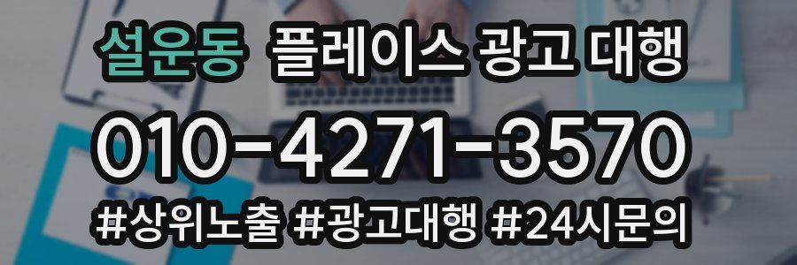 설운동 플레이스 광고 대행