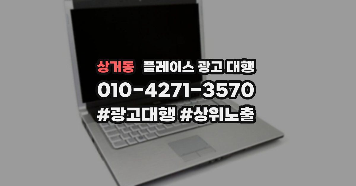 상거동 플레이스 광고 대행