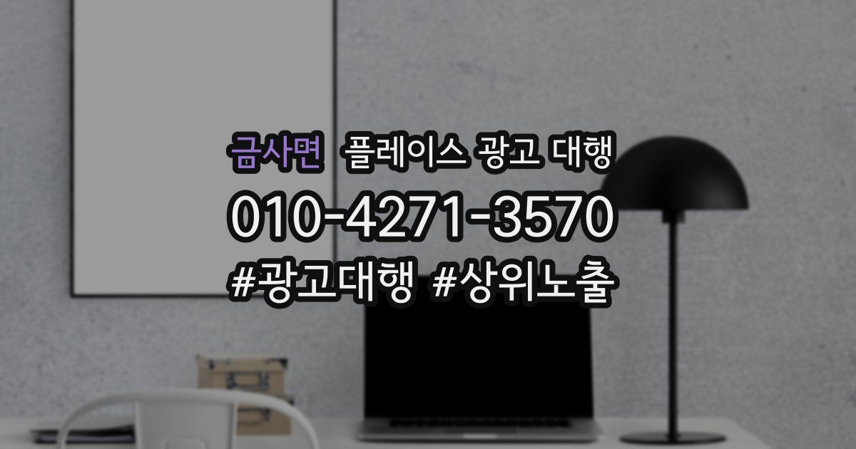 금사면 플레이스 광고 대행