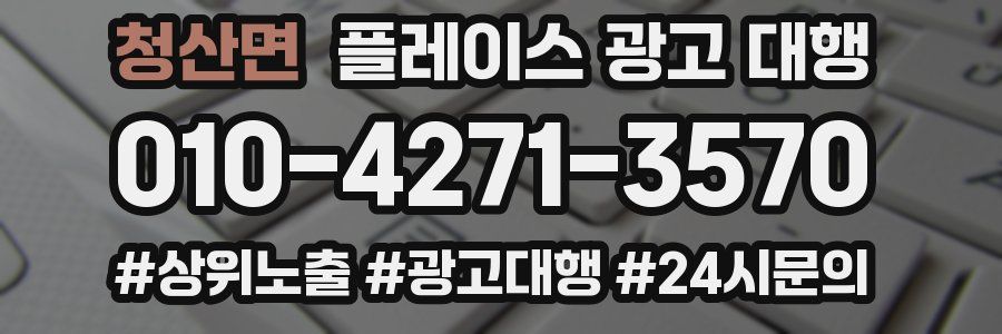 청산면 플레이스 광고 대행