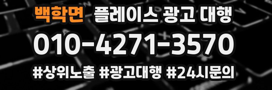 백학면 플레이스 광고 대행
